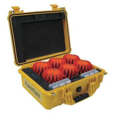 Powerflare LED Safety Flare Kit, LED Color Red PFPACK24Y-R-O