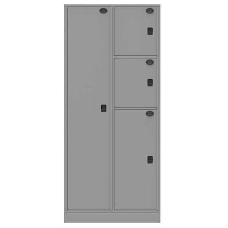 Sentinel Evidence Locker, 36inW, Gray, 4Compartments 04AA-NPT