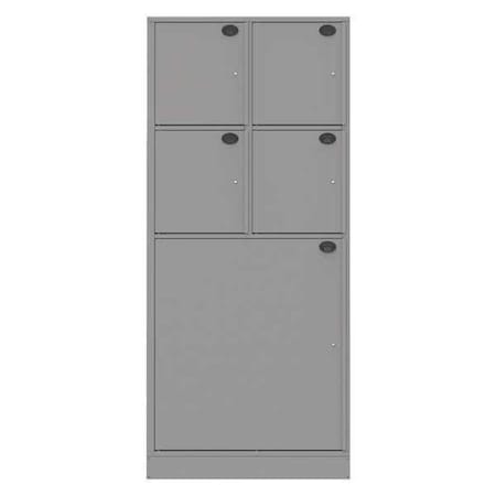 Sentinel Evidence Locker, 36inW, Gray, 5Compartments 05AA-NPT