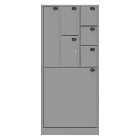 Sentinel Evidence Locker, 36inW, Gray, 7Compartments 07AB-NPT