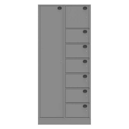 Sentinel Evidence Locker, 36inW, Gray, 8Compartments 08AA-NPT