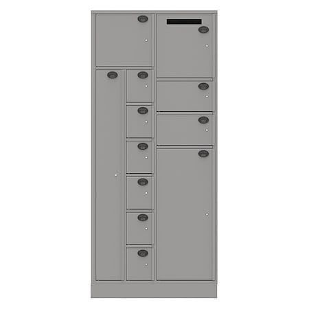Sentinel Evidence Locker, 36inW, Gray, 12Compartment 12AA-NPT