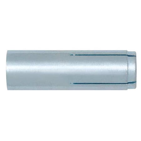 Dewalt Steel Dropin Single Lag Shield, 3/4" Dia, 3-3/16" L, Stainless Steel Plain, 10 PK 06232-PWR