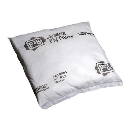 Pig Sorbent Pillow, 5 gal, 12 in x 12 in, Oil, White, 10 PK PIL405