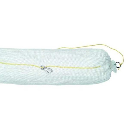Pig Sorbent Boom, 48 gal, 8 in x 10 ft, Oil, White, 4 PK BOM202