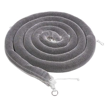 Pig Sorbent Sock, 16 gal, 3 in x 20 ft, Oil, Black, White, 4 PK BOM411