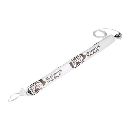 Pig Sorbent Sock, 4 gal, 1 1/2 in x 18 in, Oil, White, 30 PK SKM401