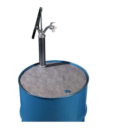 Pig Sorbent Pad, 3 gal, 22 in Dia., Universal, Gray, Polypropylene MAT244