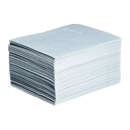 Pig Sorbent Pad, 22 gal, 15 in x 20 in, Oil, White, 200 PK MAT215