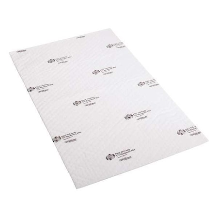 Pig Sorbent Pad, 2 13/16 gal, 28 in x 48 1/2 in, Oil, White, 3 PK MAT4304