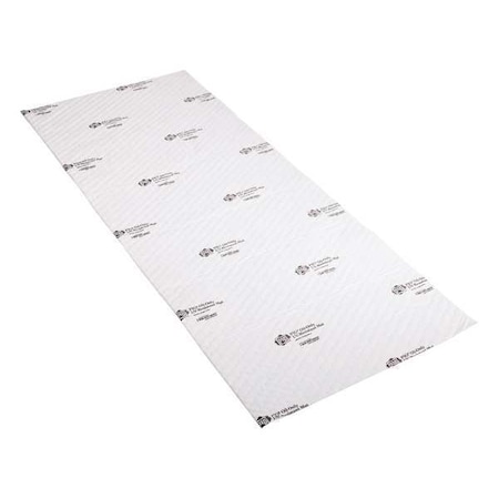 Pig Sorbent Pad, 4 gal, 28 in x 72 1/2 in, Oil, White, Polypropylene MAT4305