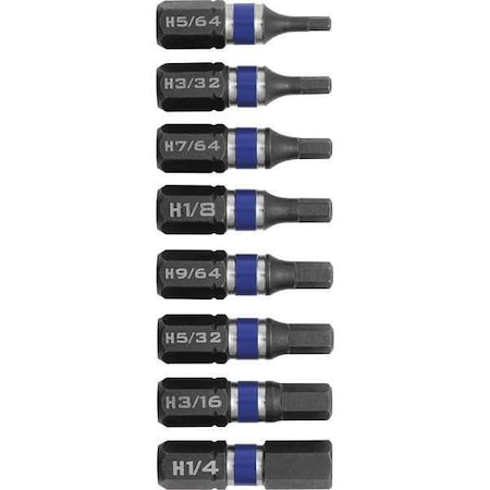 Irwin Screwdriver Bit Set, 8 Pieces, 1/4" Shank 1902388
