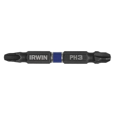 Irwin DblEndedDriverBit, 0.25" Hex, L:2.5", PK2 IWAF32DEPH32