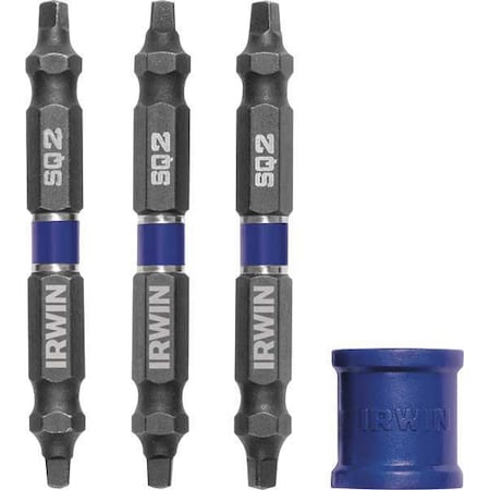 Irwin DriverBitSet, 3pcs, Steel, Shank:1/4" IWAF32DESQ23