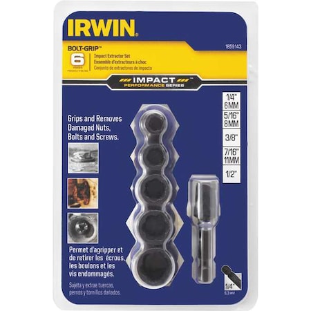 Irwin Grip Pro set 3/8" Dr, 6 Pieces, Black Oxide 1859143