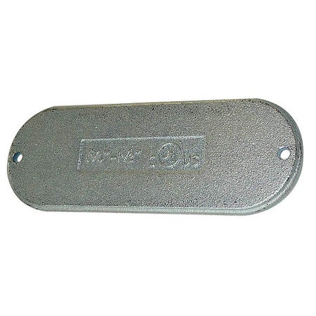 Zoro Select Conduit Body Cover, 2 in., Screw In 30UG86