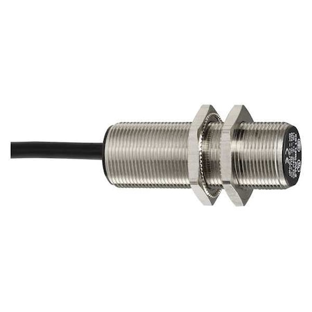 Telemecanique Sensors Cylindrical, Inductive Proximity Sensor, 18 mm Dia., Brass, 2 m, Bare Wire, 2 Wires, Shielded XS518B1MAL2