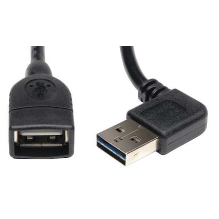 Tripp Lite Reversible USB Extension Cable, Black UR024-18N-RA