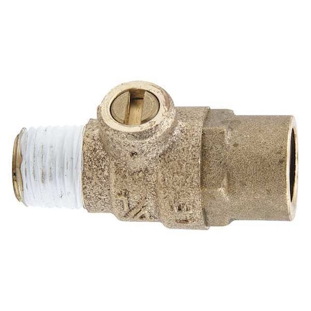 Watts Test Cock, 1/4 in. MNPT, Lead Free 1/4 LFTC