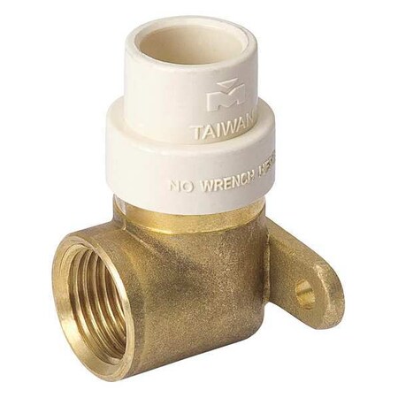 Zoro Select 1/2" FIP x SOLV Forged Brass Drop Ear Elbow 440-030NL