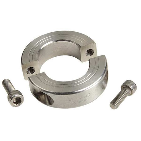 RULAND Shaft Collar, Clamp, 2Pc, 3/8 In, 316 SS MSP-6E-ST