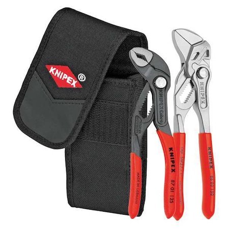 KNIPEX 2 Piece Knipex Cobra Plastic Grip Plier Wrench Set Dipped Handle 00 20 72 V01