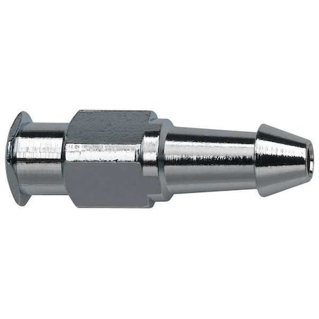 Zoro Select Luer Lock Barb Adapter, Female, Plated Brass, Silver G507