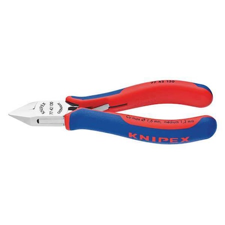 Knipex 5 1/4 in 77 Diagonal Cutting Plier Flush Cut Pointed Nose Uninsulated 77 42 130