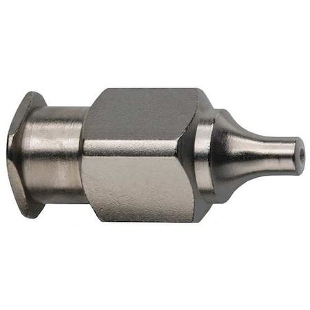 Zoro Select Female Luer Lock Blank, Female, Plated Brass, Silver G516