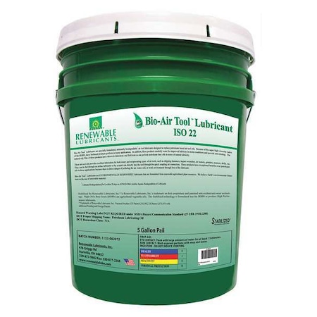 Renewable Lubricants Lubricant, Pail, Yellow, 5 gal. 83104