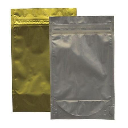 Kapak By Ampac Stand-Up Pouch, Zip Seal, 10 1/2 in L, 6 1/2 in W, 4.5 mil Thick, Black, Clear SP6-803EZ-500