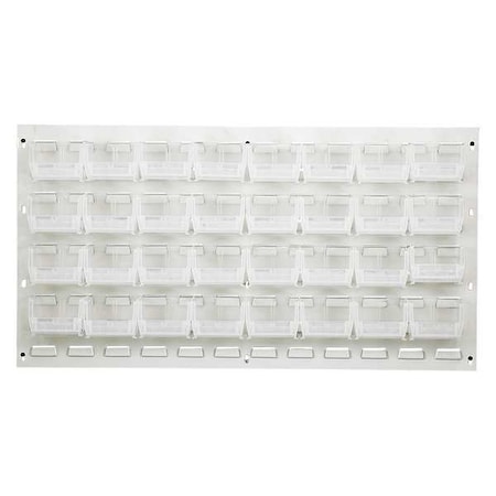Quantum Storage Systems Steel Louvered Panel, 1/4 in D x 20 in H x 36 in W, White QLP-3619HC-210-32CL