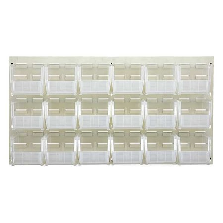 Quantum Storage Systems Steel Louvered Panel, 1/4 in D x 20 in H x 36 in W, White QLP-3619HC-230-18CL