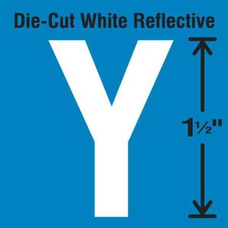 Stranco LetterLabel, Vinyl, 1-1/2inH, 7/8inW, PK5 DWR-1.5-Y-5