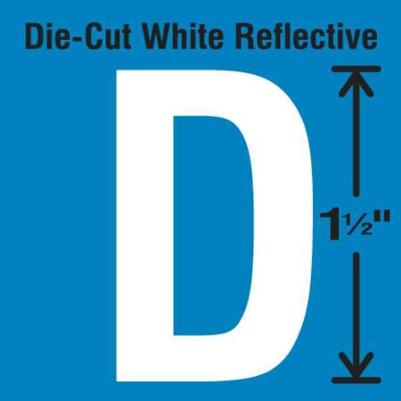 Stranco LetterLabel, Vinyl, 1-1/2inH, 7/8inW, PK5 DWR-1.5-D-5
