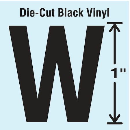 Stranco LetterLabel, Vinyl, 1inH, 5/8inW, PK10 DBV-1-W-10