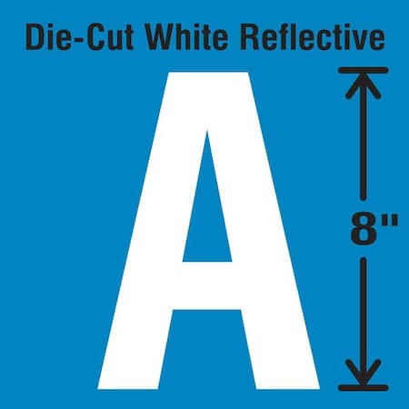 Stranco Letter Label, Vinyl, 8 in H, 4-3/4 in W DWR-SINGLE-8-A
