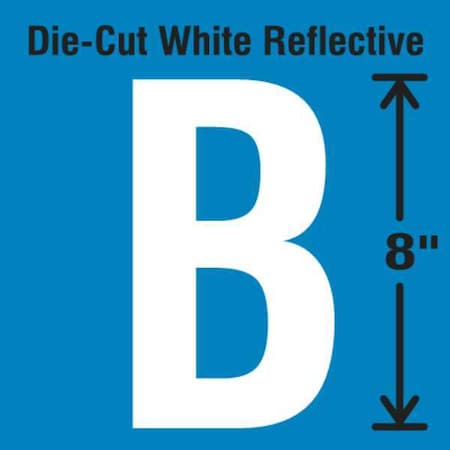 Stranco Letter Label, Vinyl, 8 in H, 4-3/4 in W DWR-SINGLE-8-B