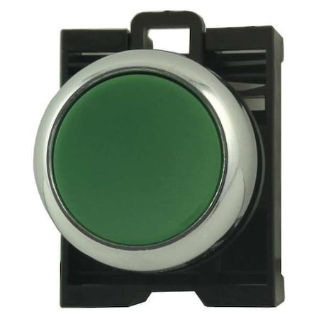 Eaton Push Button Operator, Flush, Momentary Action, Not Applicable Release, Non-Illuminated, Green M22M-D-G