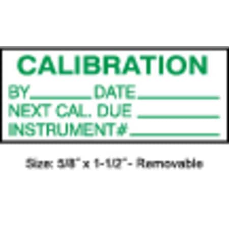 Stranco Calibration Label, ENG, Green/White, PK350, TCR-22133 TCR-22133