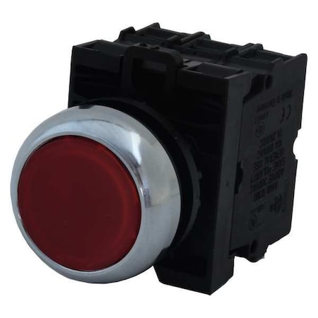 Eaton Illuminated Push Button, 22mm, Red M22M-DL-R-K11-R