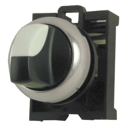 Eaton Non-Illum Selector Swtch, 22mm, 3 Pos, Knob M22M-WK3