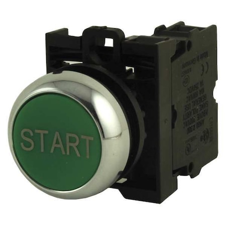 Eaton Push Button Operator, 22 mm, 1NO, Green M22M-D-G-GB1-K10