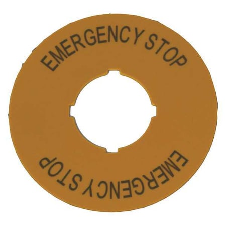 Eaton Legend Plate, Round, Yellow M22-XBK5