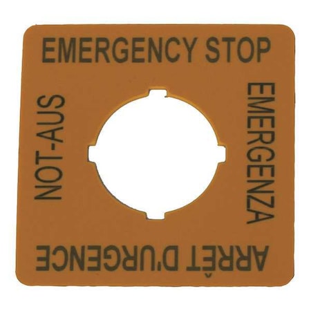 Eaton Legend Plate, Rectangular, Yellow M22-XYK1