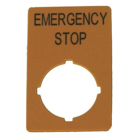 Eaton Legend Plate, Rectangular, Yellow M22-XZK-GB99