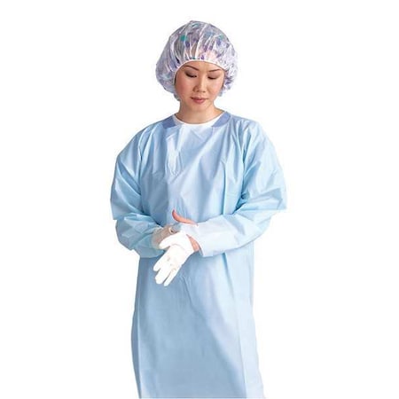 Mazza Healthcare Gown, Blue, 45inLx57-1/2inW, PK75 HCS3002U