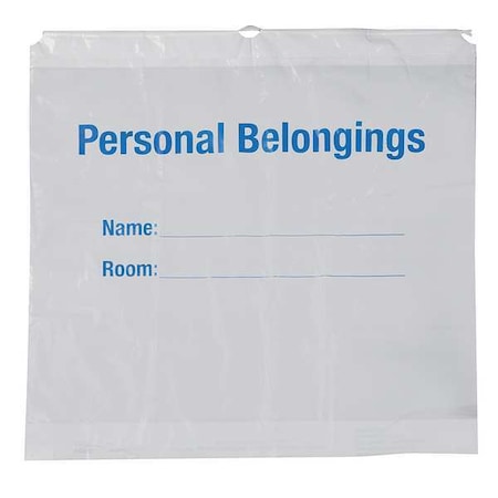 Hcs Personal Belonging Bag, Clear, PK250 HCS7002-1.5