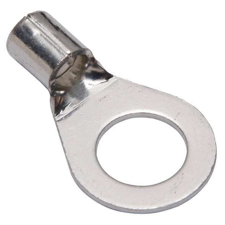 Burndy Uninsulated Compression Terminal, 6 AWG Max, 1/2 in Stud, Long Barrel, Copper, None, 10 PK YAD6CM12E12