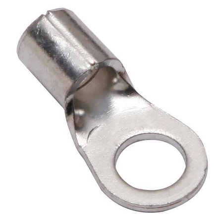 Burndy One-Hole Compression Lug, 8 AWG Max, 1/4 in Stud, Long Barrel, Copper, None, 10 PK YAD8CM6E14